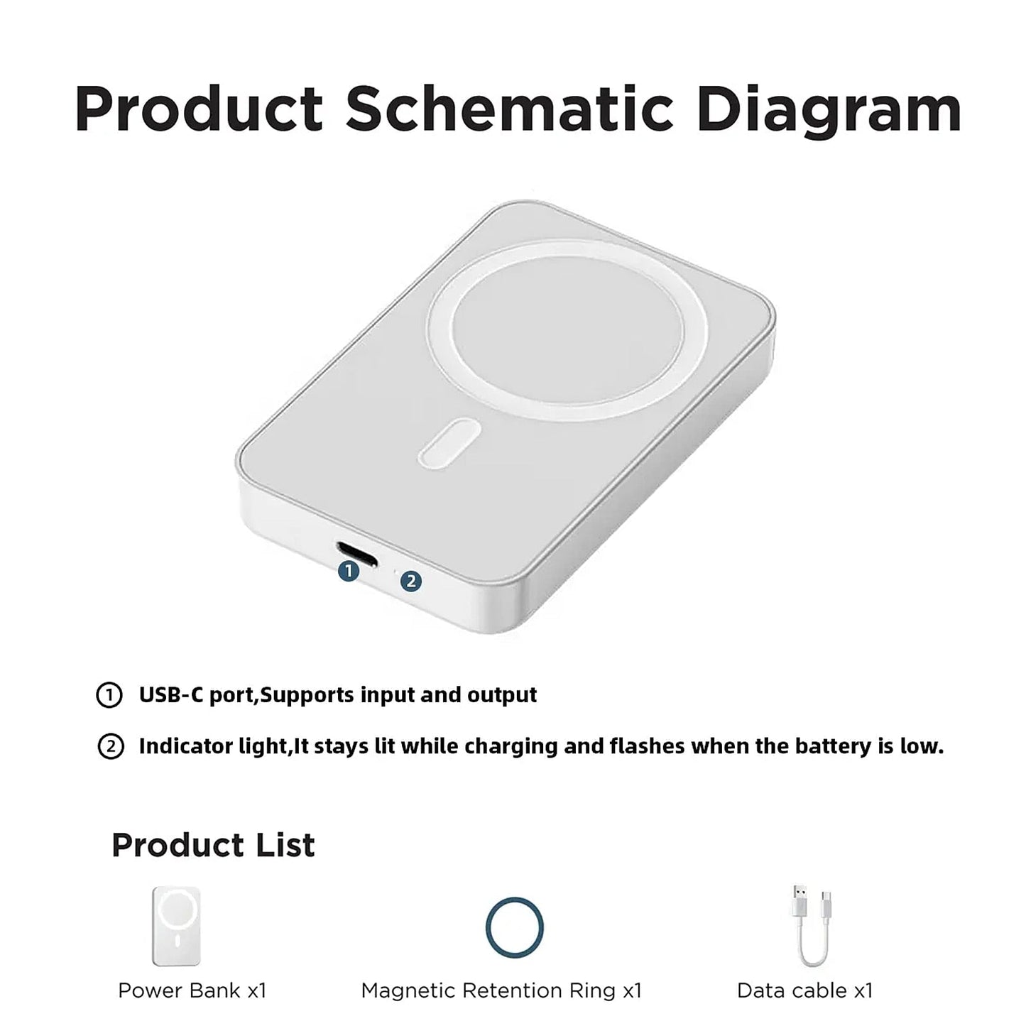 Orvex magnetic wireless charger view