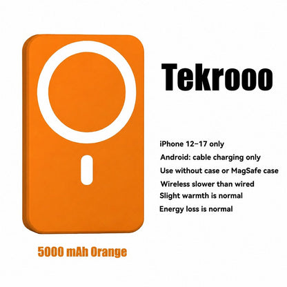 Tekrooo 5000 mAh Orange MagSafe power bank